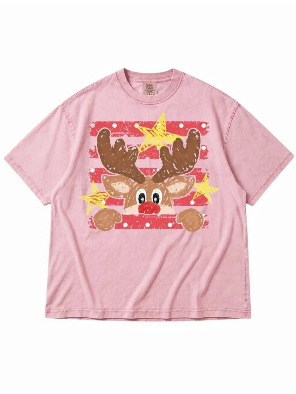 Comfort Colors Blossom Reindeer Graphic Tee